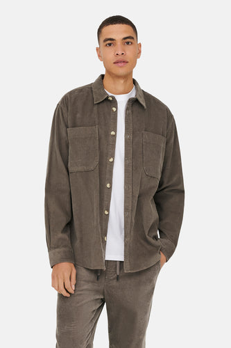 ONSALP RLX 2PKT WASHD CORD LS SHIRT NOOS