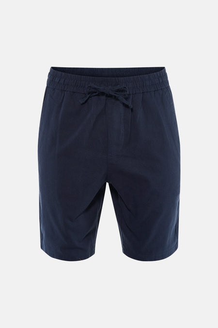 Blauwe short van ONLY & SONS® met elastische tailleband, trekkoord en steekzakken.