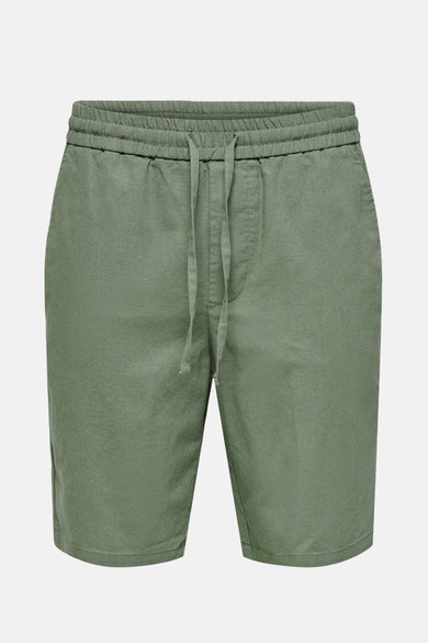 Shorts en cuir ONLY & SONS®, avec cordon de serrage à la taille.