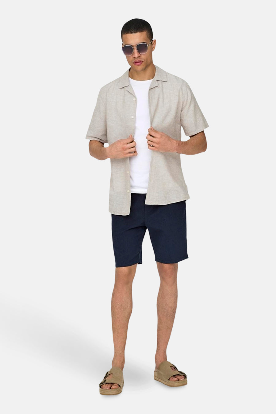 Chemise à manches courtes - beige - ONLY & SONS®