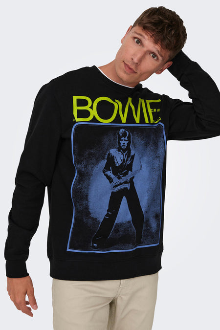 ONSDAVID BOWIE REG CREW NECK SWEAT