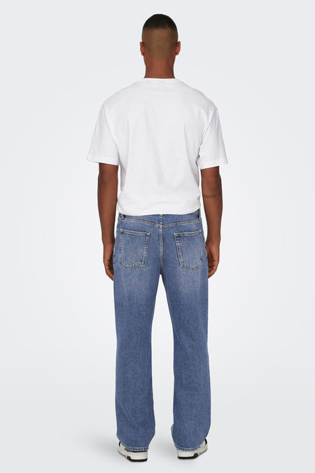 FADE - mid blue denim