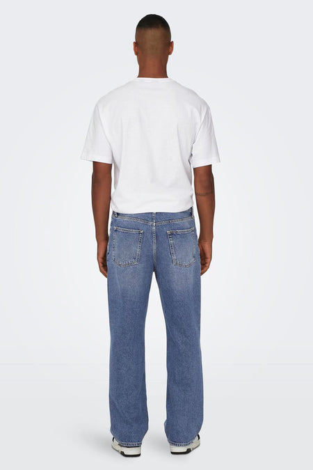 FADE - mid blue denim