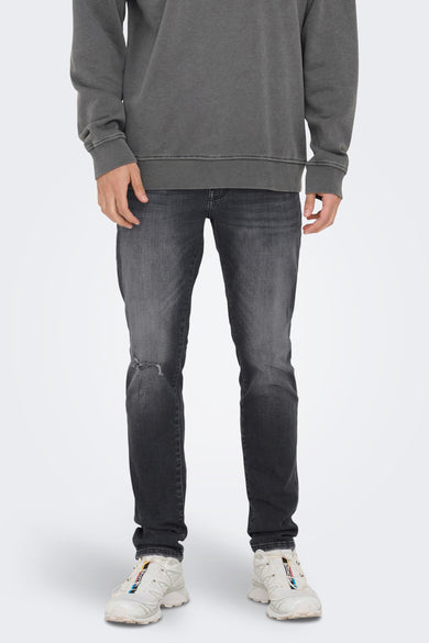 Slim jeans - dark grey denim