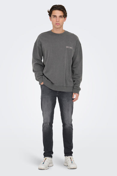 Slim jeans - dark grey denim