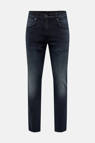 Donkerblauwe slim fit jeans van ONLY & SONS, met subtiele wassing en klassieke denim textuur.
