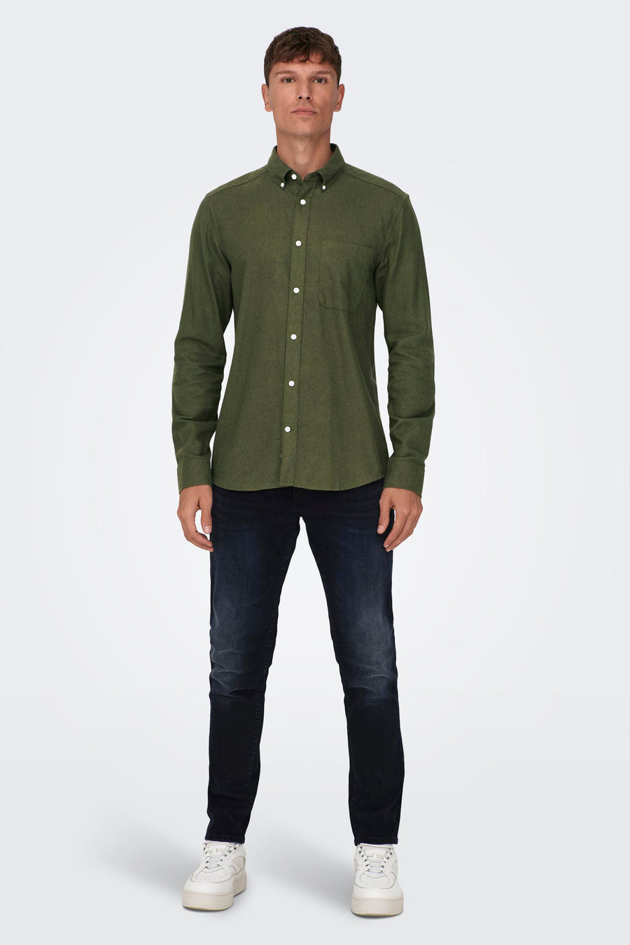 Chemise &agrave; manches longues - vert
