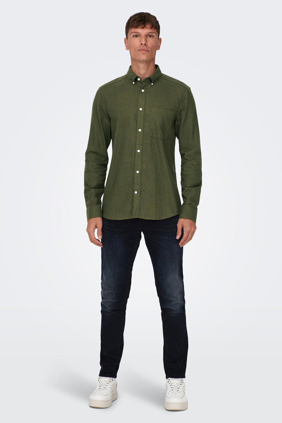 Chemise &agrave; manches longues - vert