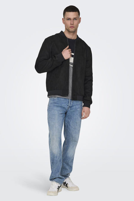 ONSLUCAS FAKE SUEDE BOMBER OTW
