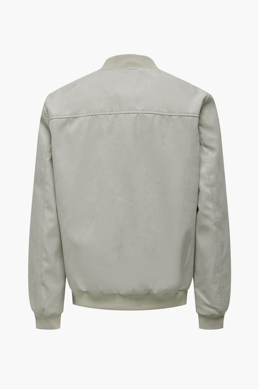 Beige korte jas van ONLY & SONS®, achterkant met subtiele stiksels.