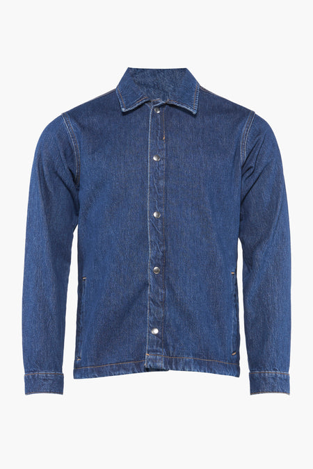 Jeansjas van denim van ONLY & SONS®, met lange mouwen en zilveren knopen.