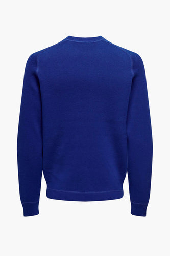 Pull met ronde hals - blauw - ONLY & SONS®