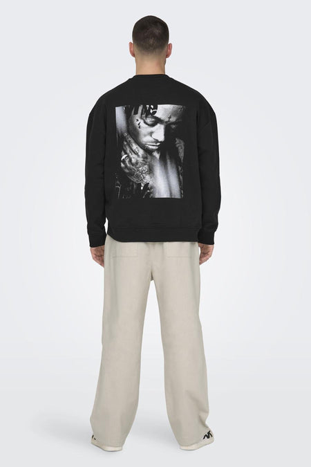 ONSLILWAYNE LIFE RLX CREW NECK SWEAT