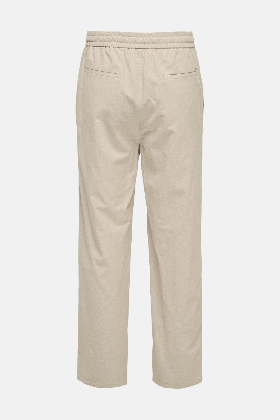 Pantalon écru de ONLY & SONS® avec une taille élastique et de discrètes poches arrière.
