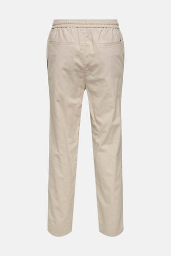 Pantalon écru de ONLY & SONS® avec ce ce élastique et des poches arrière.