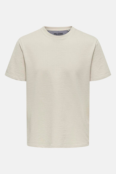 ONSKIAN LIFE REG SEERSUCKER SS TEE