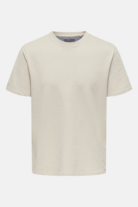 ONSKIAN LIFE REG SEERSUCKER SS TEE