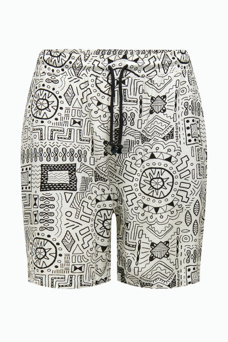 ONSBOLD LIFE RLX VISC LINEN AOP SHORTS