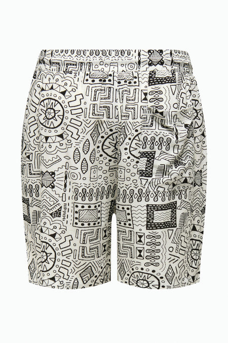 ONSBOLD LIFE RLX VISC LINEN AOP SHORTS