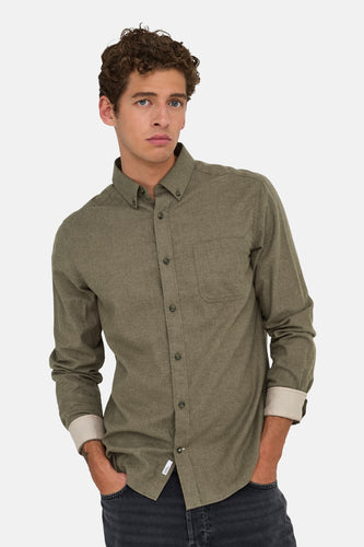 ONSROAD LIFE REG MELANGE LS SHIRT NOOS