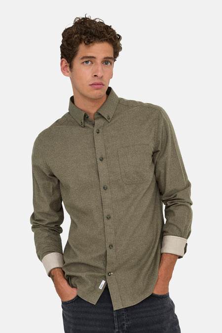 ONSROAD LIFE REG MELANGE LS SHIRT NOOS