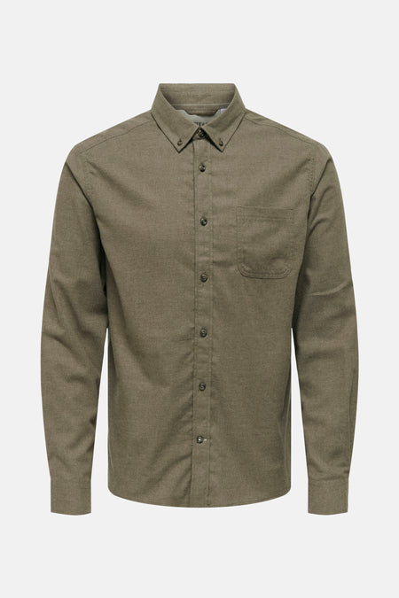 ONSROAD LIFE REG MELANGE LS SHIRT NOOS