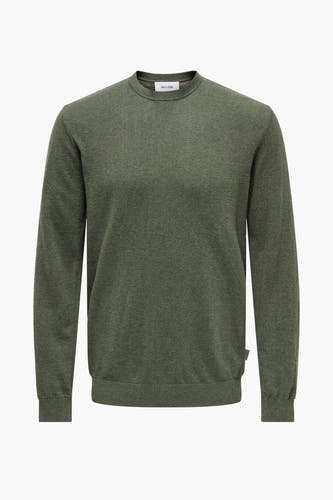 Pull à col rond - vert