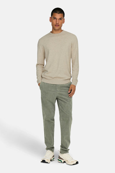 ONSLOUI REG 12 MEL CREW KNIT NOOS