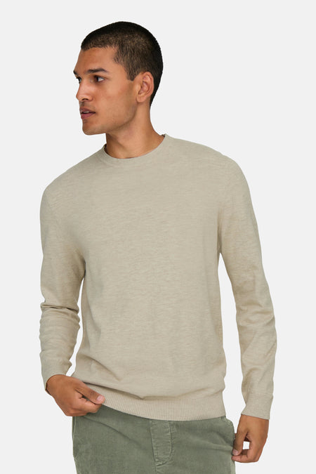 ONSLOUI REG 12 MEL CREW KNIT NOOS