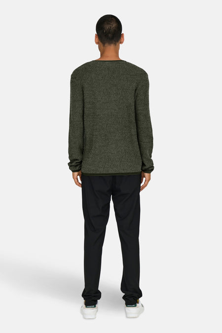 Pull met ronde hals - groen