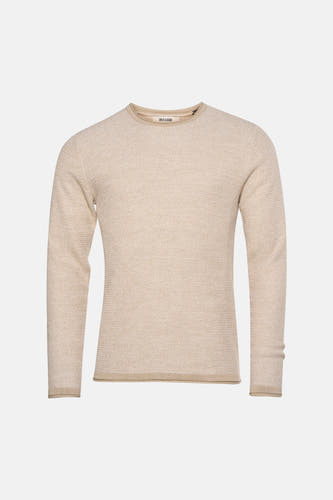 Pull met ronde hals - ecru