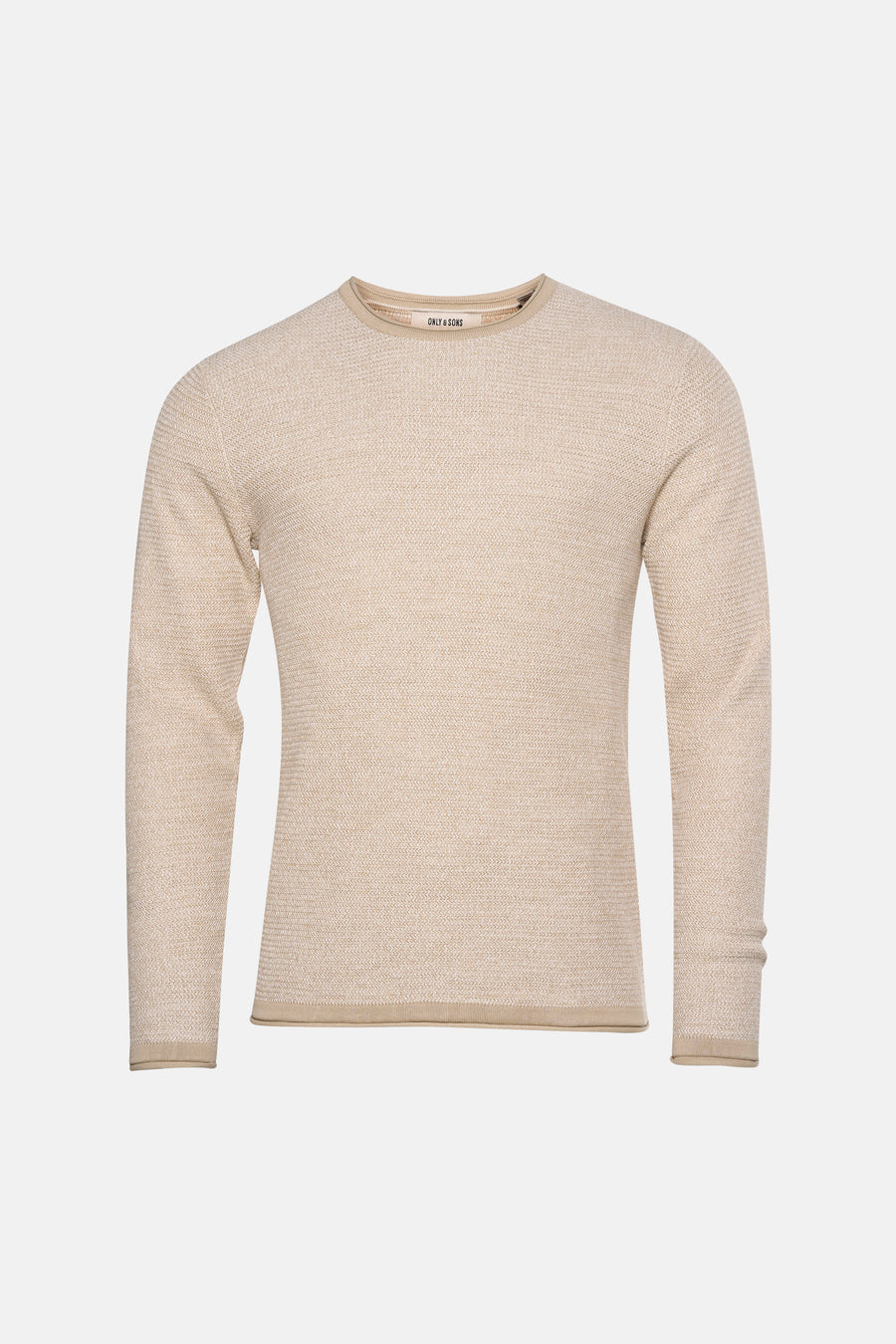 Pull met ronde hals - ecru