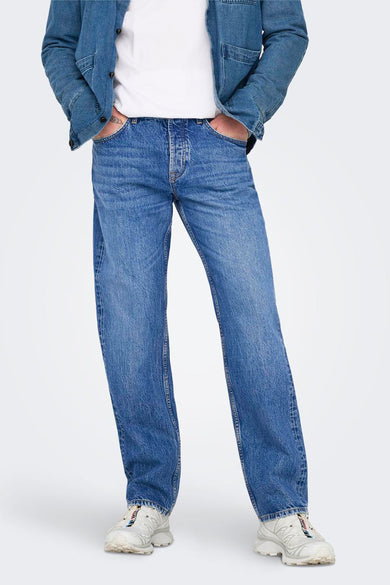 EDGE - mid blue denim