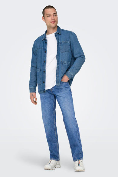 EDGE - mid blue denim