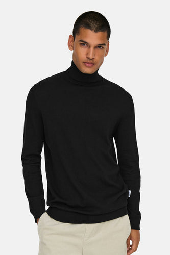 Pull met rolkraag - zwart - ONLY & SONS®
