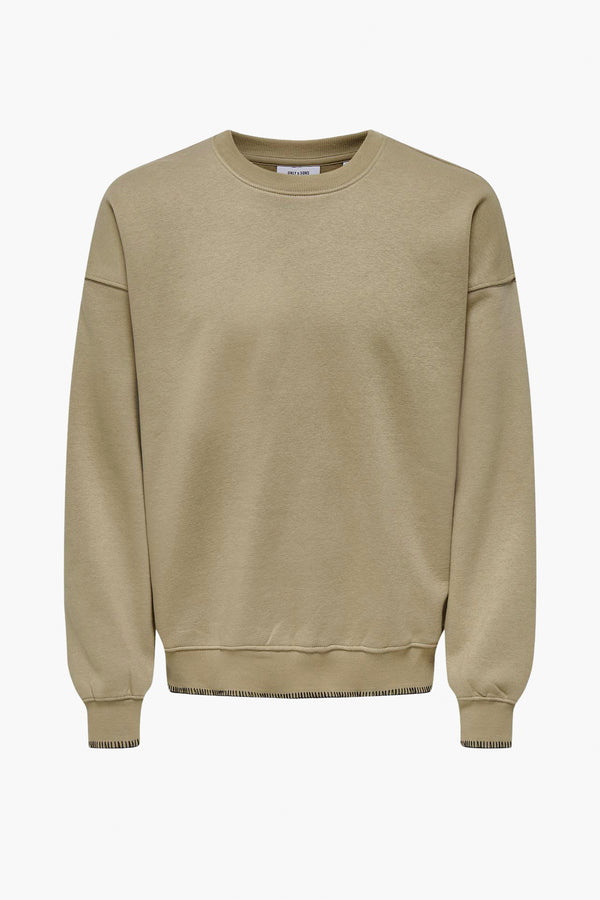 Sweater met ronde hals Beige - ONLY & SONS®