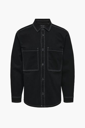 ONSDAGO BLACK 0727 PIM DNM OVERSHIRT