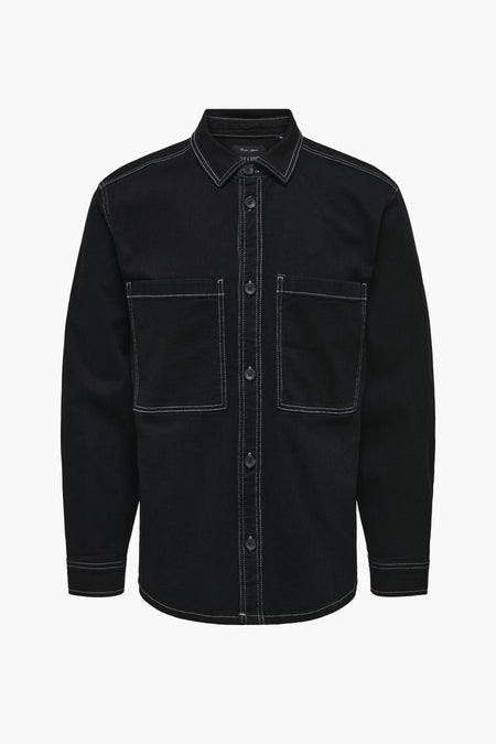 ONSDAGO BLACK 0727 PIM DNM OVERSHIRT