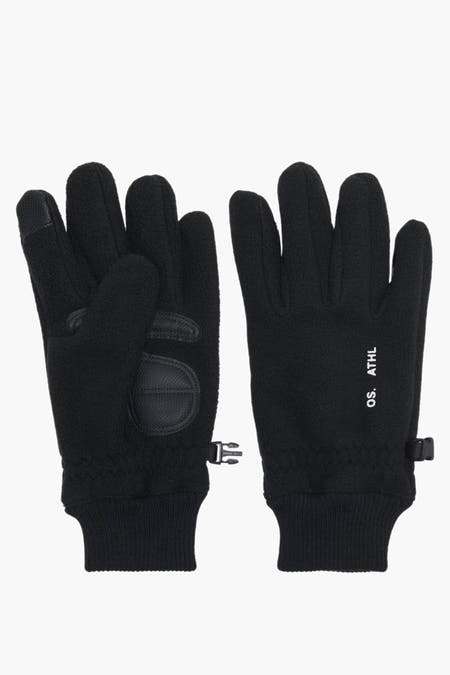 Zwarte handschoenen van ONLY & SONS, met leren accenten op de handpalm en een verstelbare band.