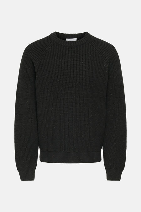 Pull met ronde hals - zwart