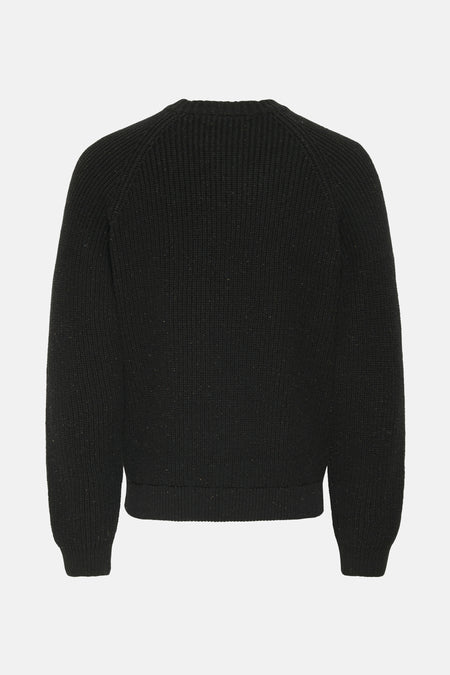 Pull met ronde hals - zwart