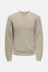 Pull met ronde hals - ecru