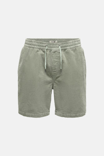Kaki corduroy shorts van ONLY & SONS® met elastische taille en trekkoord, front view