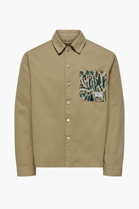 ONSLIAM JACQUARD PLACEMENT OVERSHIRT