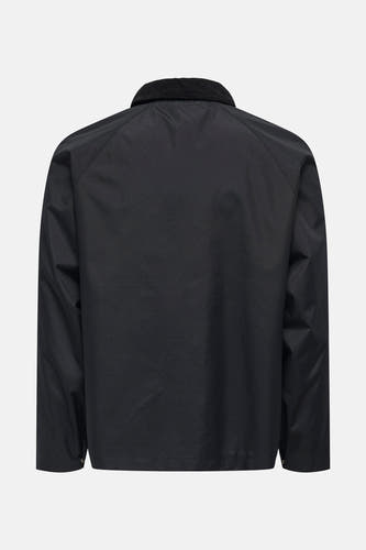 Manteau court noir ONLY & SONS® avec col en corduroy, vu de dos.