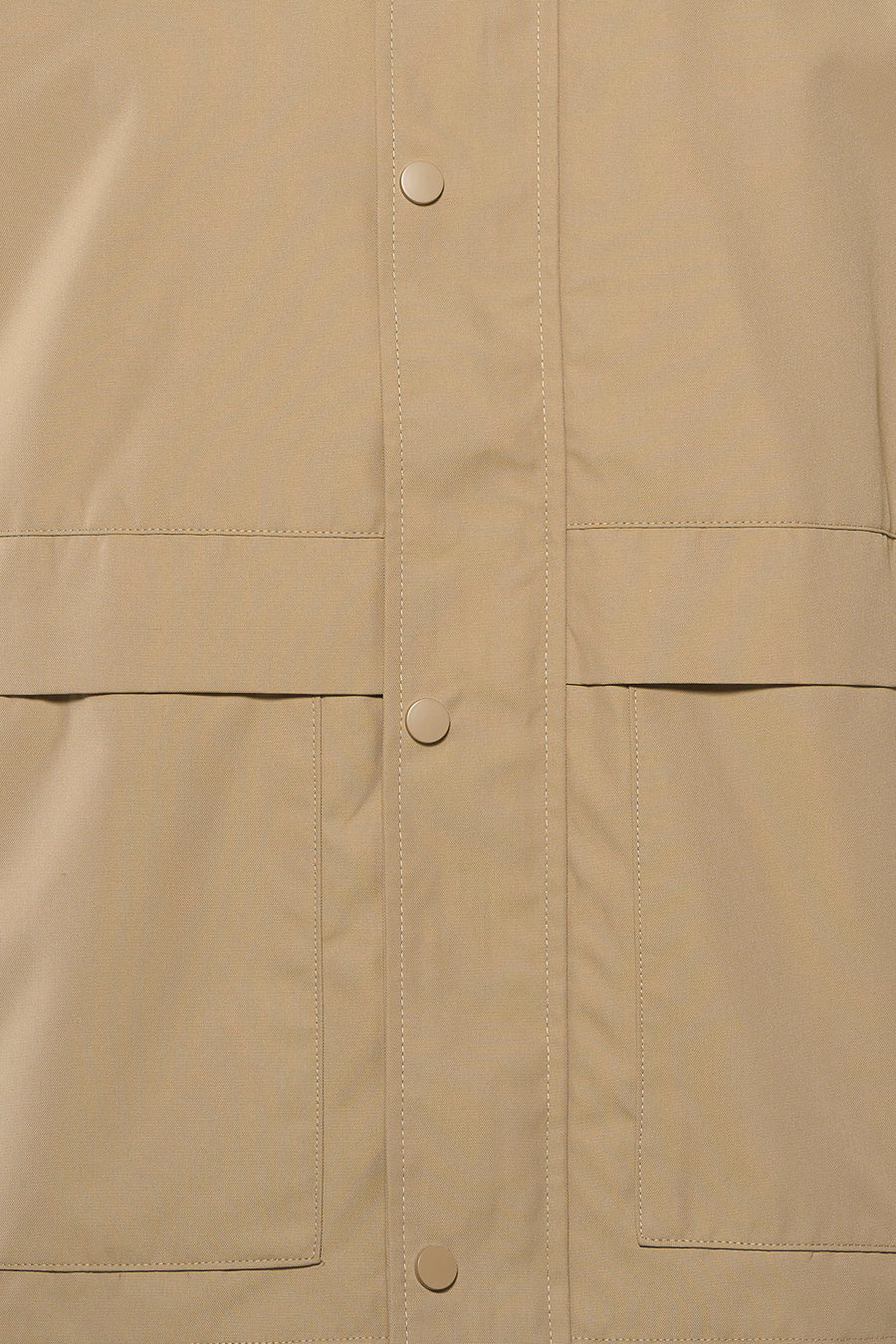 Beige korte jas van ONLY & SONS®, met een knoopsluiting en opgestikte zakken.