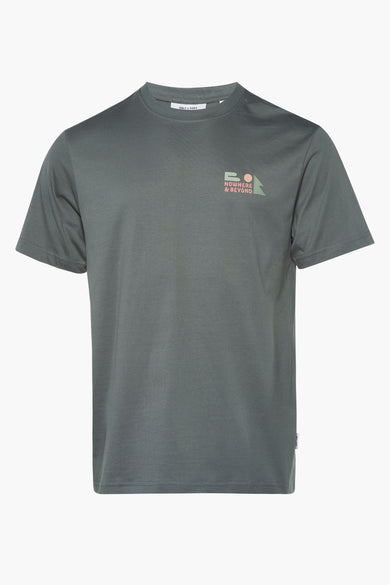 Groen T-shirt met korte mouwen van ONLY & SONS, met een kleine print op de borst.