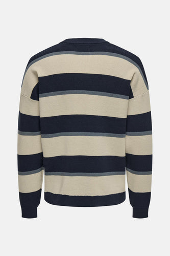 Pull met ronde hals - beige