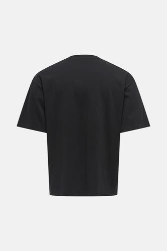 Zwart T-shirt met korte mouwen van ONLY & SONS, in een achterzicht.