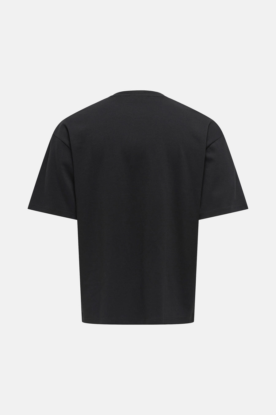 Zwart T-shirt met korte mouwen van ONLY & SONS, in een achterzicht.
